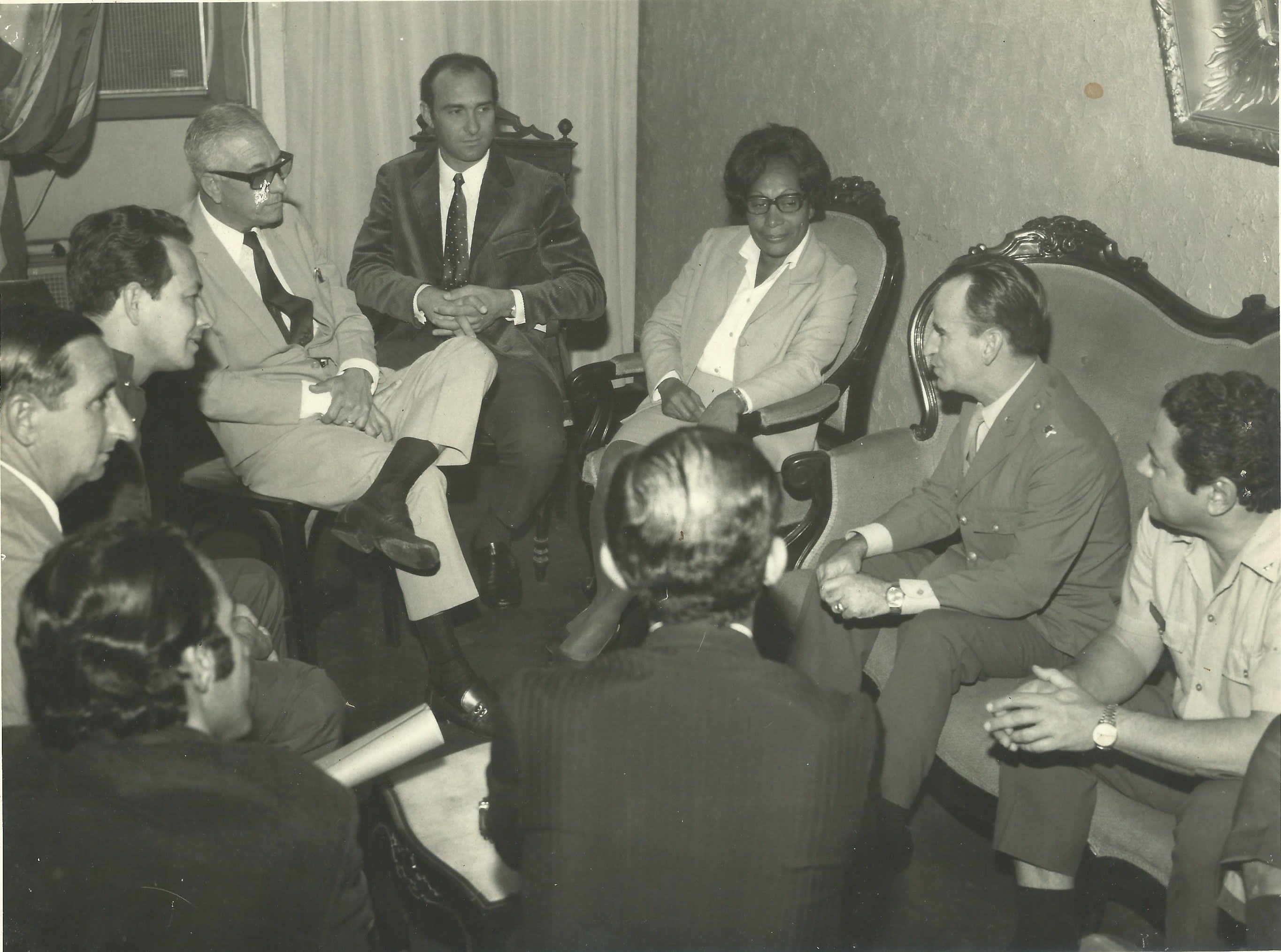 Reunião dos Vereadores; da esquerda para à direita, temos os Vereadores Amaro José de Almeida, Elvan Garcez, Edmundo Vaz de Araújo, Paulo Albernaz, Hermeny Coutinho entre outros